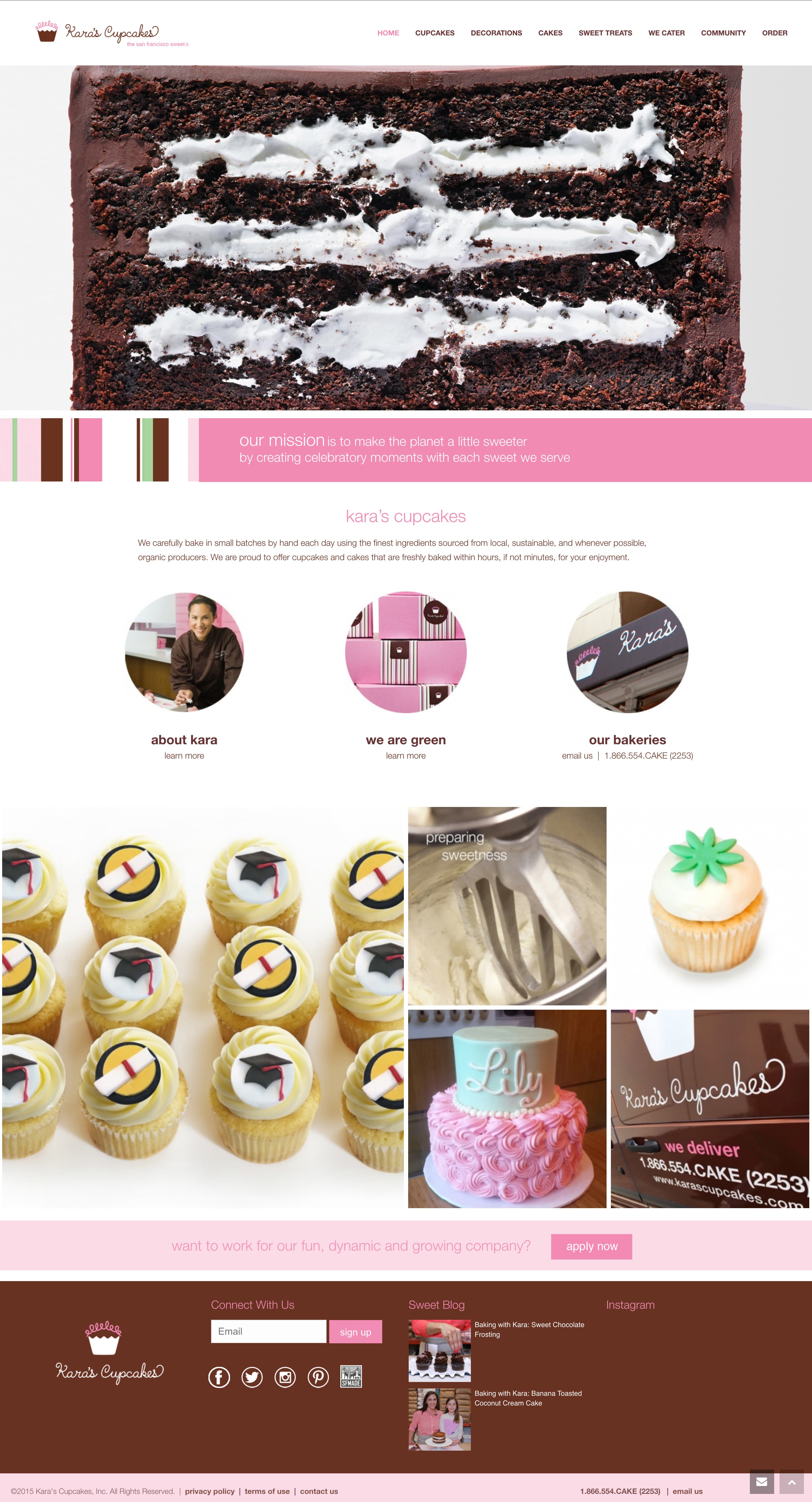 Karas Cupcakes Website